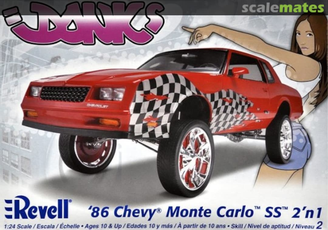 Boxart 1986 Chevy Monte Carlo SS 2 'n 1 85-2081 Revell Boxart 1986 Chevy Monte Carlo SS 2 'n 1 85-2081 Revell
