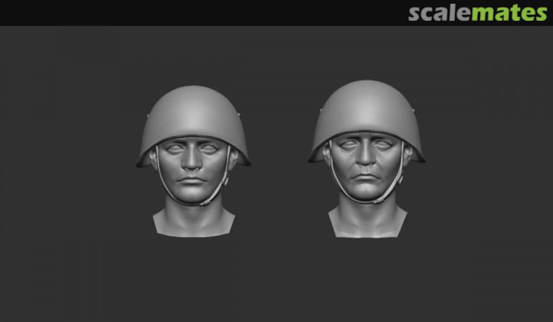 Boxart Heads with Helmet SSh-39/40 - Version A F033A-16 Firma49 Boxart Heads with Helmet SSh-39/40 - Version A F033A-16 Firma49