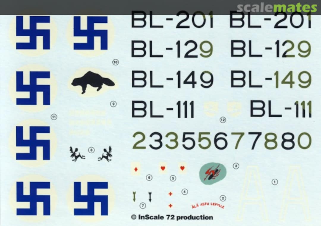 Boxart Bristol Blenheim Mk.I, II & IV in Finnish Air Force Service 1941-44 AC031 InSCALE 72 Boxart Bristol Blenheim Mk.I, II & IV in Finnish Air Force Service 1941-44 AC031 InSCALE 72