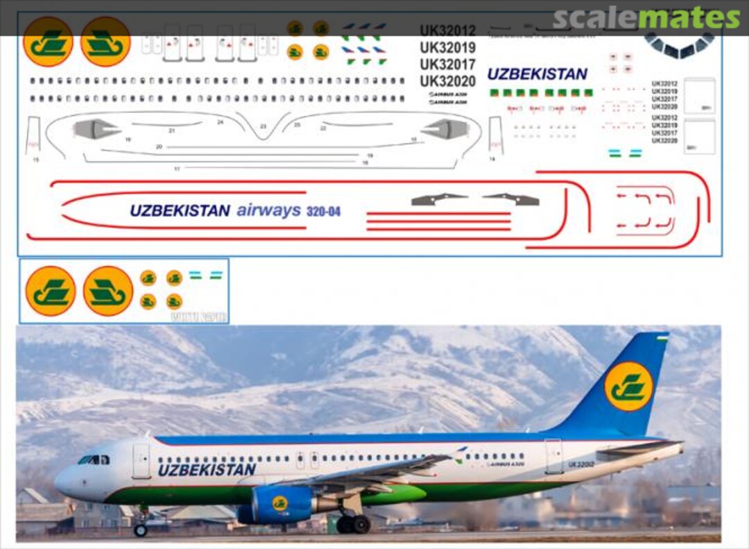 Boxart A320 UZBEKISTAN 320-04 Pas Decals Boxart A320 UZBEKISTAN 320-04 Pas Decals