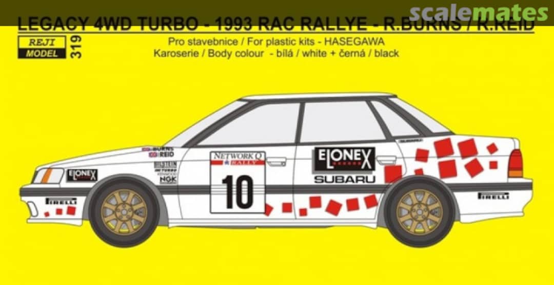 Boxart Subaru Legacy 4WD Turbo Elonex #10 319 REJI Model Boxart Subaru Legacy 4WD Turbo Elonex #10 319 REJI Model