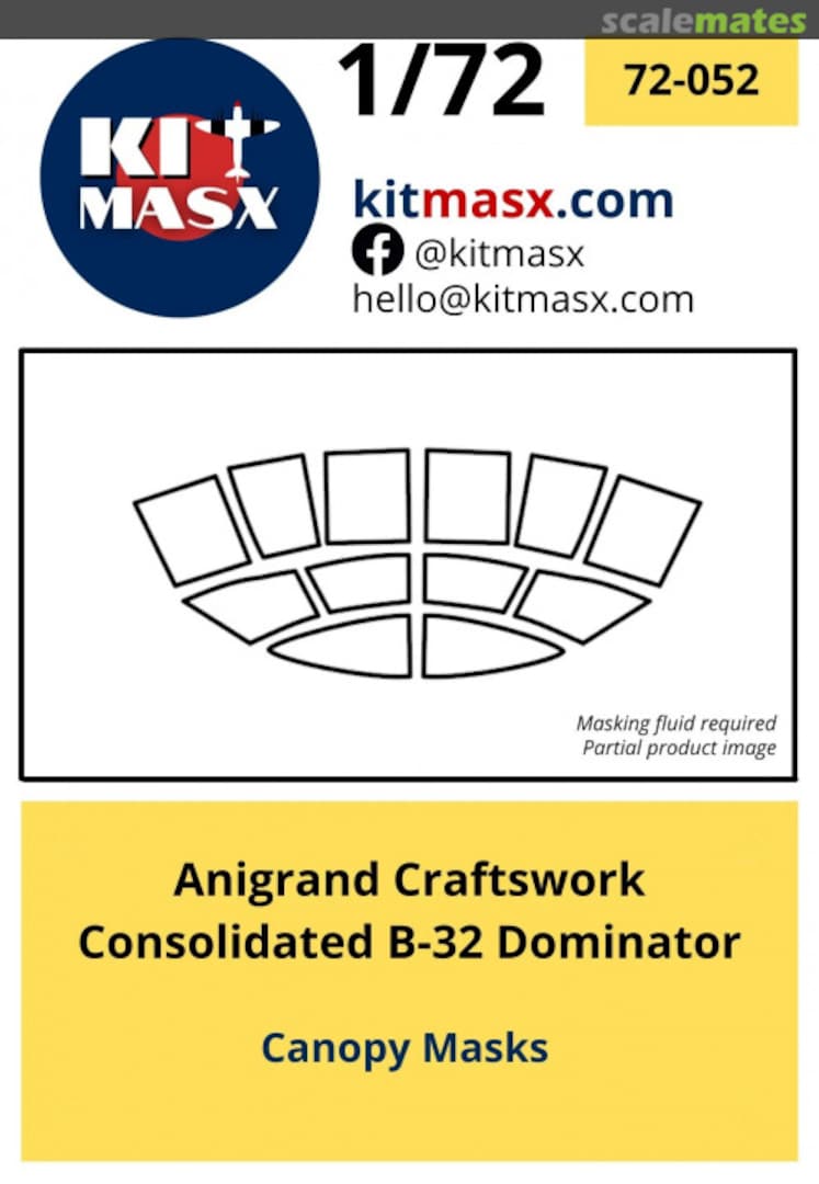 Boxart Consolidated B-32 Dominator 72-052 Kit Masx Boxart Consolidated B-32 Dominator 72-052 Kit Masx
