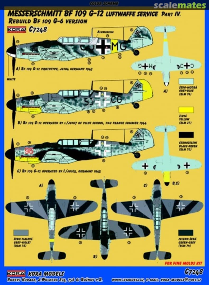 Boxart Messerschmitt Bf 109G-12 C7248 Kora Models Boxart Messerschmitt Bf 109G-12 C7248 Kora Models