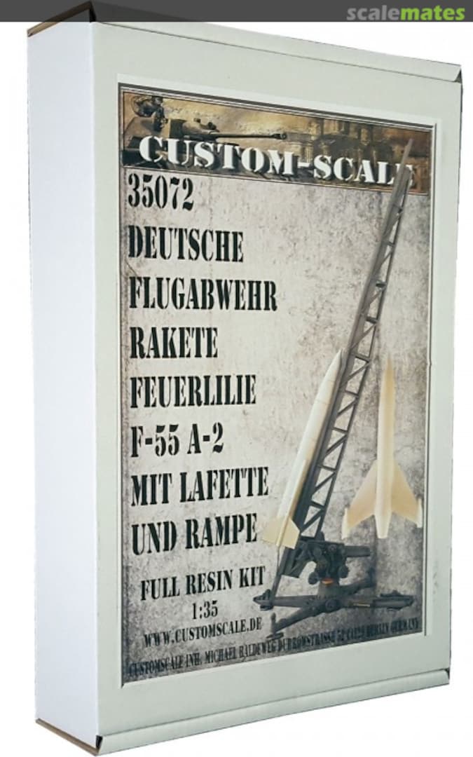 Boxart Flugabwehrrakete Feuerlilie F-55 A-2 mit Lafette 35072 Custom-Scale Boxart Flugabwehrrakete Feuerlilie F-55 A-2 mit Lafette 35072 Custom-Scale