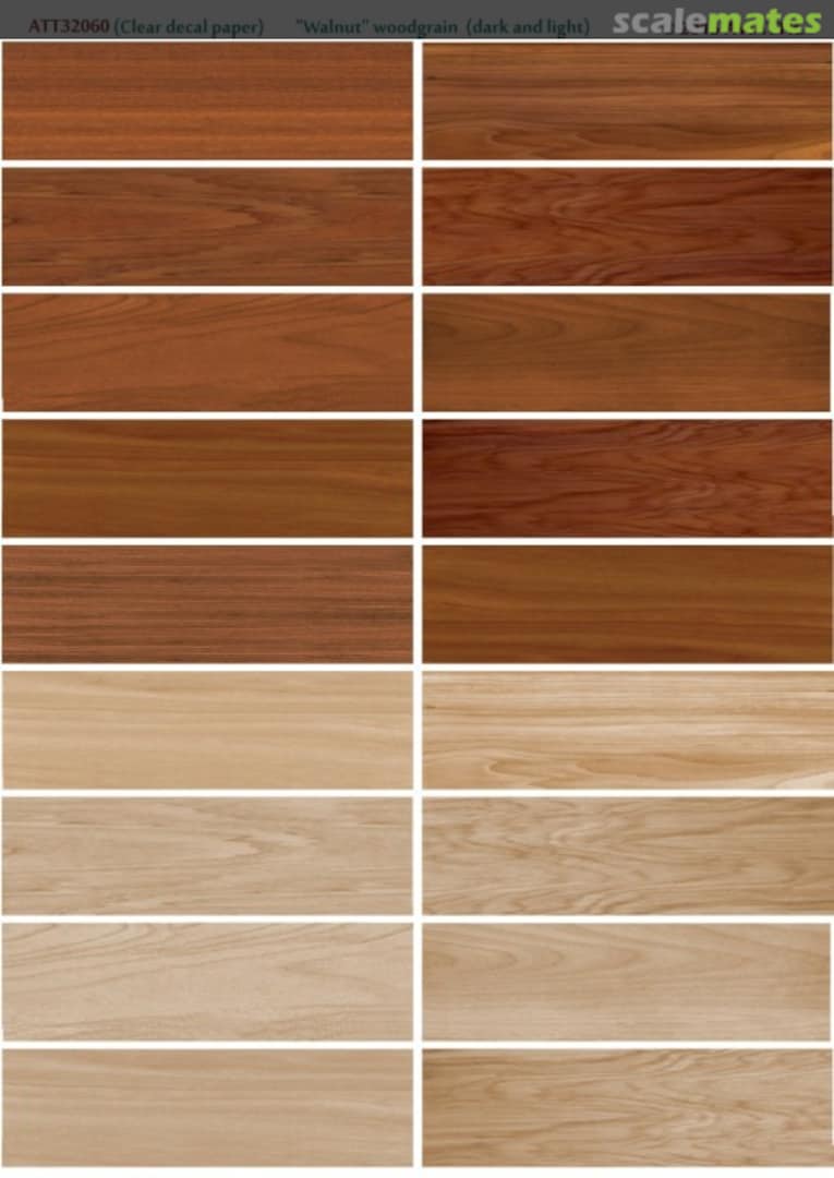Boxart (Clear decal paper) "Walnut" woodgrain (dark and light) ATT32060 Aviattic Boxart (Clear decal paper) "Walnut" woodgrain (dark and light) ATT32060 Aviattic