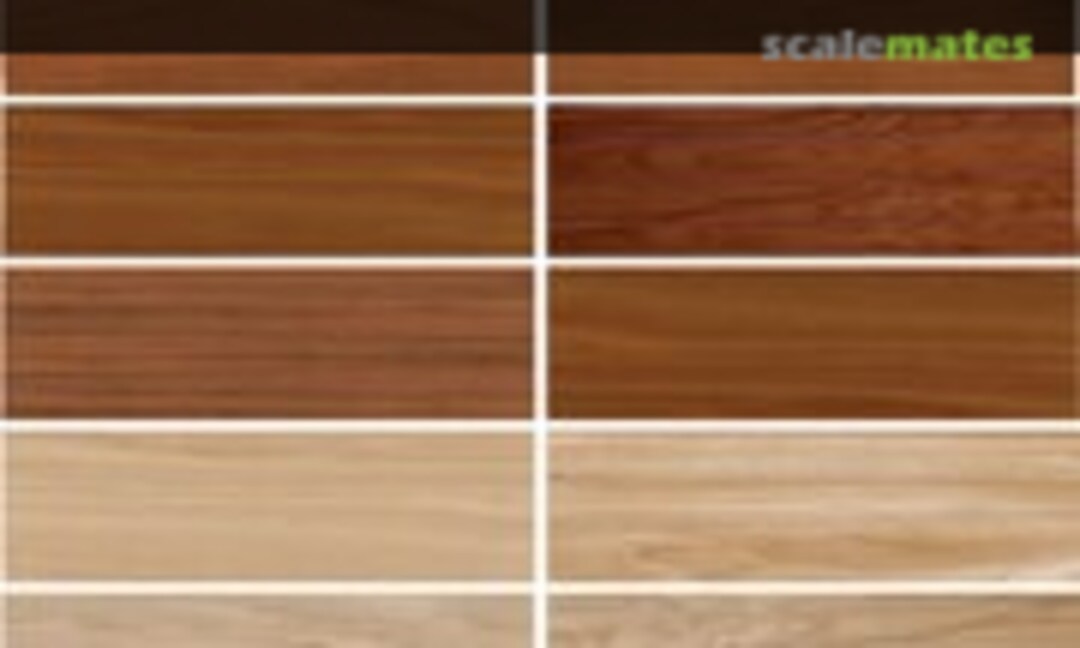 1:32 (Clear decal paper) "Walnut" woodgrain (dark and light) (Aviattic ATT32060)