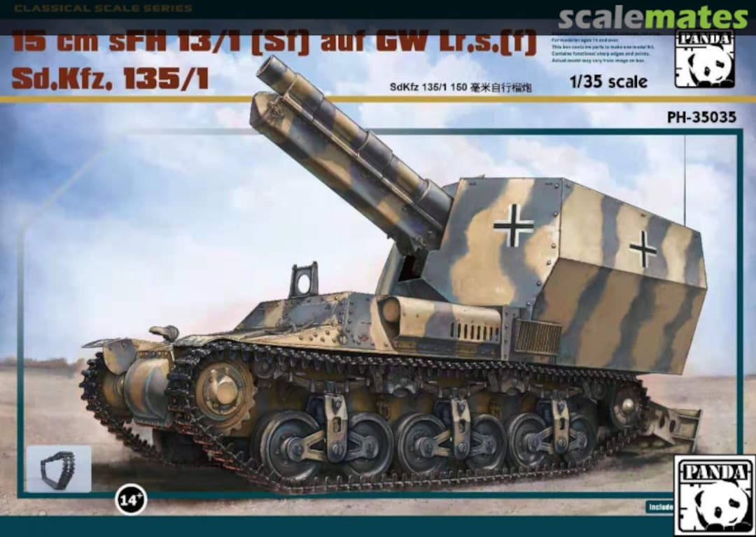 Boxart 15cm sFH 13/1 auf Gw. Lorraine Schlepper 37L(f) PH-35035 Panda Hobby Boxart 15cm sFH 13/1 auf Gw. Lorraine Schlepper 37L(f) PH-35035 Panda Hobby