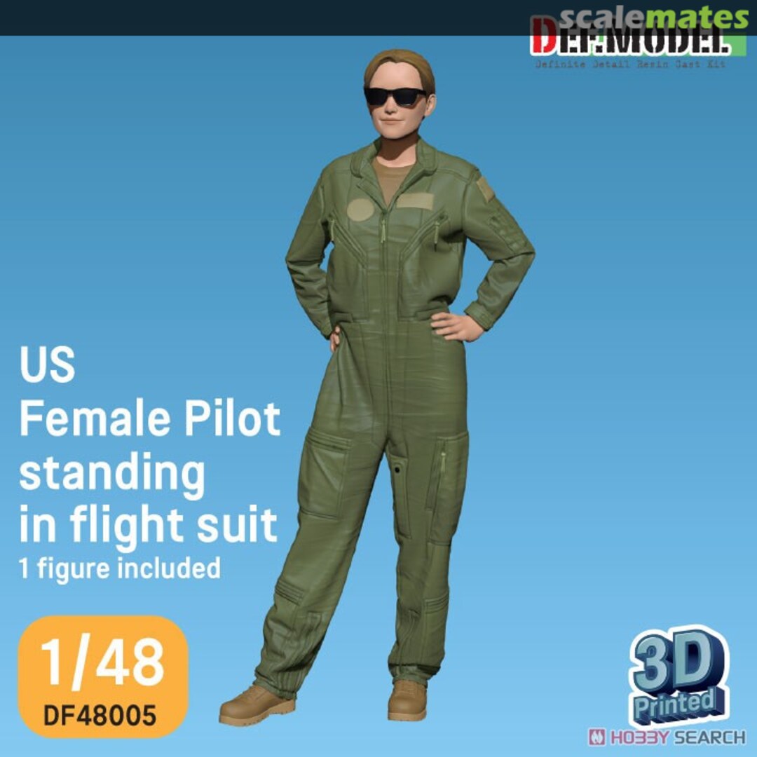 Boxart US Female Pilot Standing In Flight Suit DF48005 Def.Model Boxart US Female Pilot Standing In Flight Suit DF48005 Def.Model