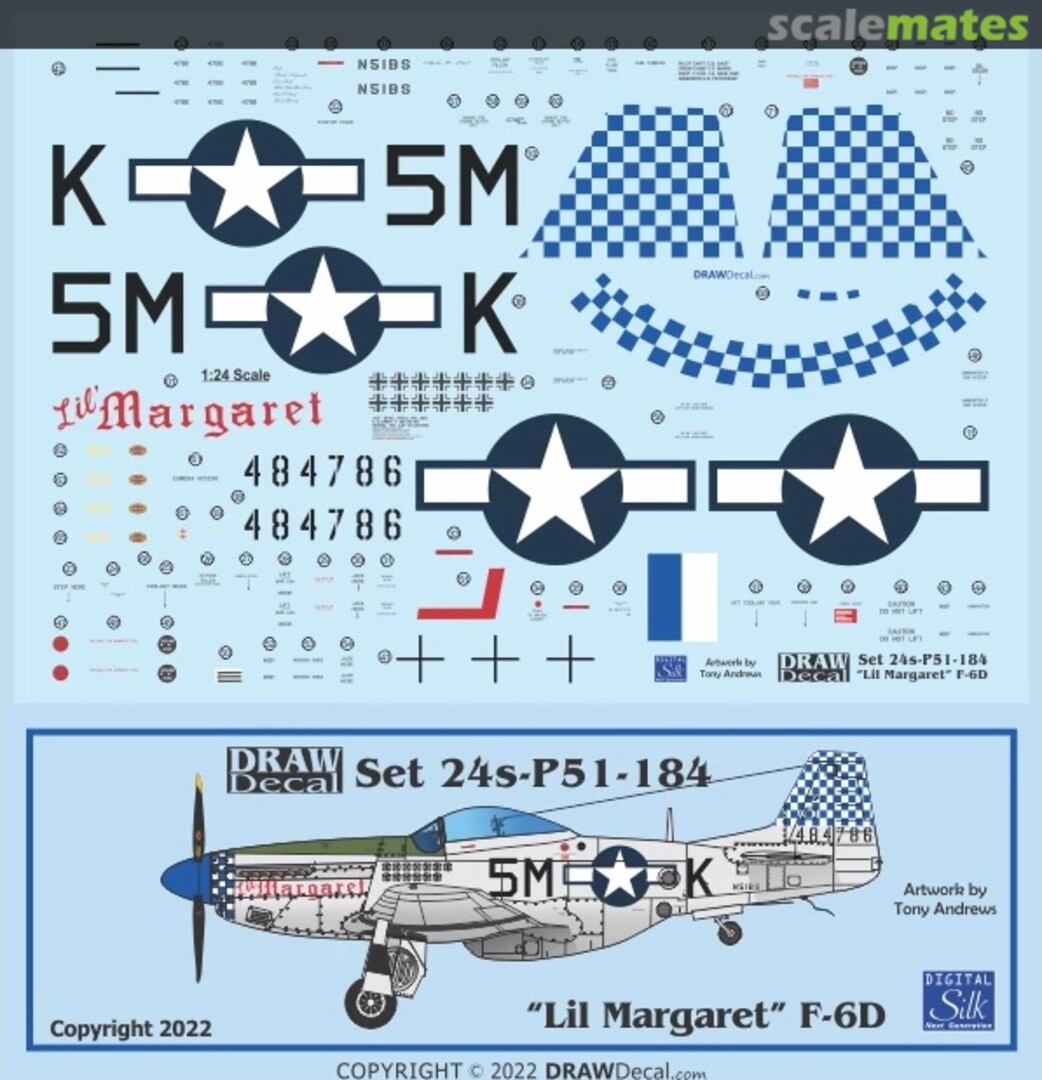 Boxart “Lil’ Margaret” F-6D 24-P51-184 Draw Decal Boxart “Lil’ Margaret” F-6D 24-P51-184 Draw Decal