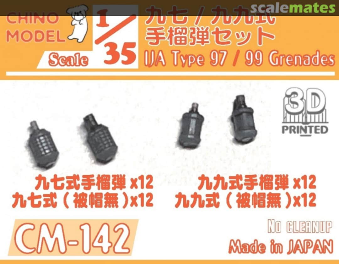 Boxart IJA Type 97/99 Grenades CM-142 Chino Model Boxart IJA Type 97/99 Grenades CM-142 Chino Model