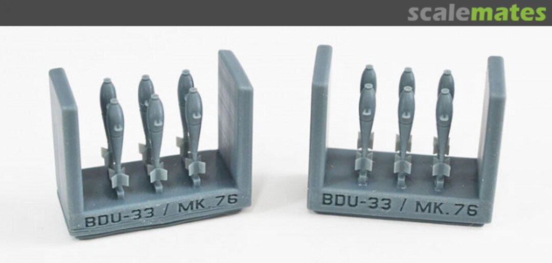 Boxart BDU-33 Practice bomb (unsafed) set of 12 48199 Phase Hangar Resin Boxart BDU-33 Practice bomb (unsafed) set of 12 48199 Phase Hangar Resin