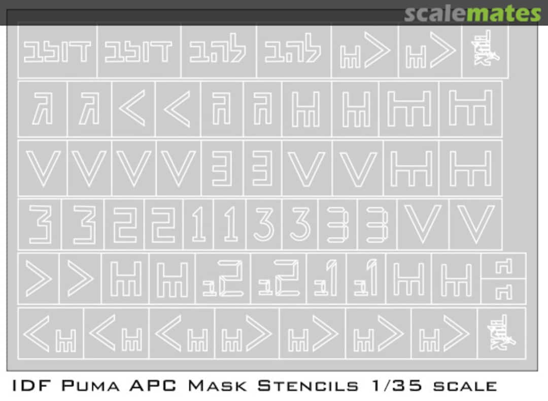 Boxart IDF Puma APC Mask Stencils 35/827-018 DN Models