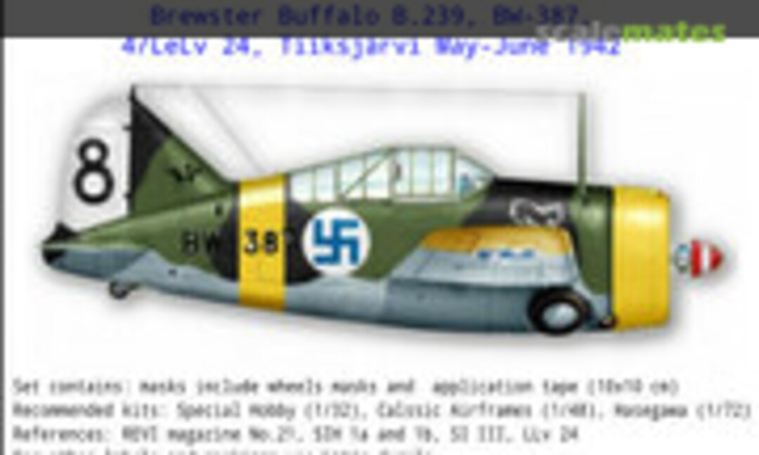 1:32 Brewster Buffalo B.239, BW-387, 1942 (AIRDESIGN.SK MAR32012) MAR32012