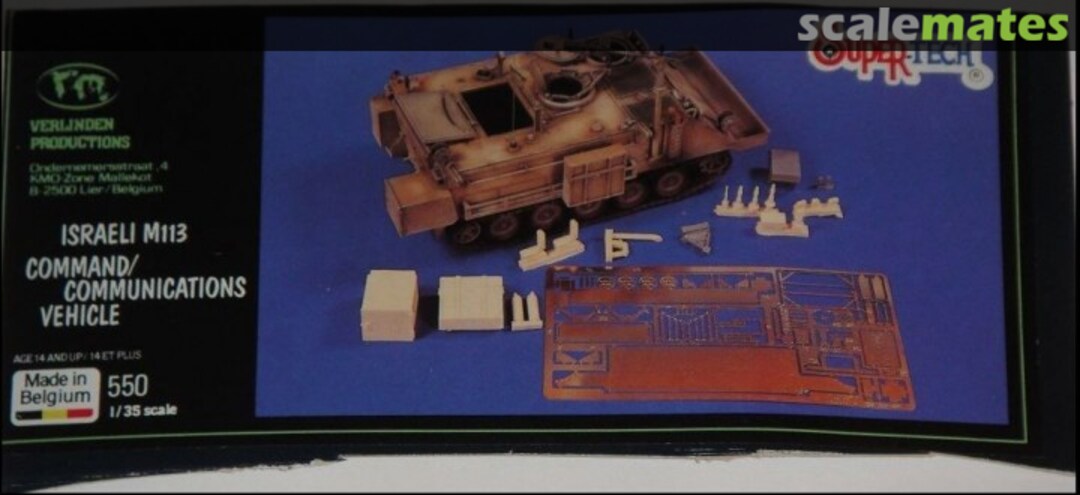 Boxart Israeli M113 Command/Communications Vehicle 550 Verlinden Productions Boxart Israeli M113 Command/Communications Vehicle 550 Verlinden Productions