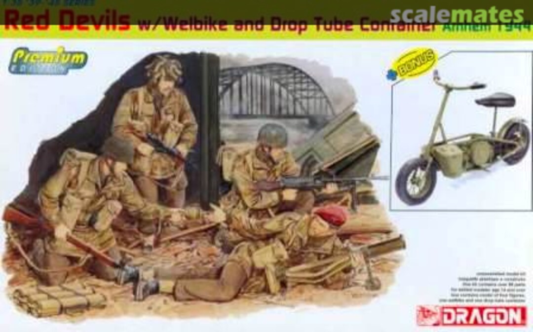 Boxart Red Devils w/Welbike and Drop Tube Container 6585 Dragon