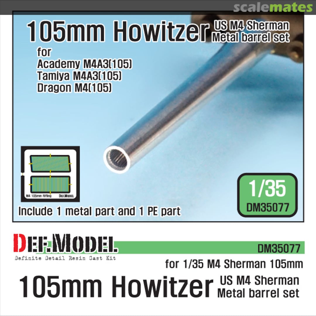 Boxart 105mm Howitzer US M4 Sherman Metal Barrel Set DM35077 Def.Model Boxart 105mm Howitzer US M4 Sherman Metal Barrel Set DM35077 Def.Model