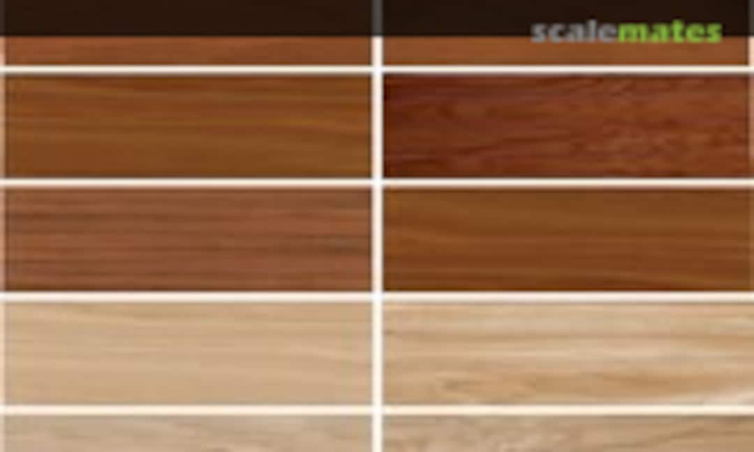 1:32 (White decal paper) "Walnut" woodgrain (dark and light) (Aviattic ATT32061) ATT32061