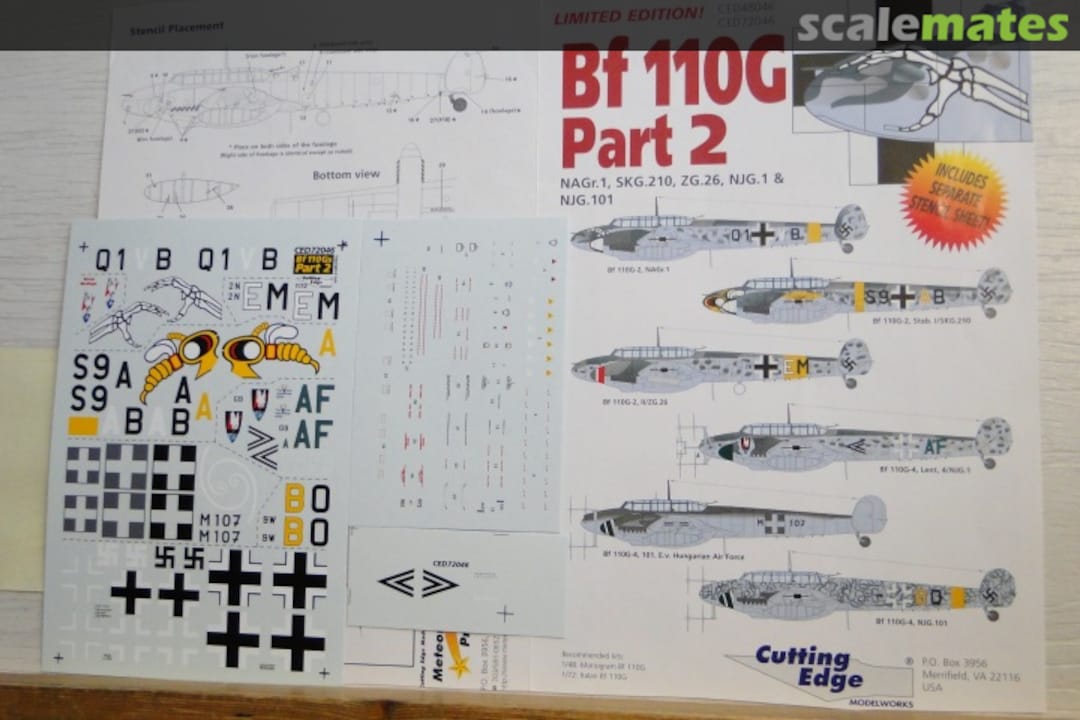 Boxart Bf 110G - Part 2 CED72046 Cutting Edge Modelworks Boxart Bf 110G - Part 2 CED72046 Cutting Edge Modelworks