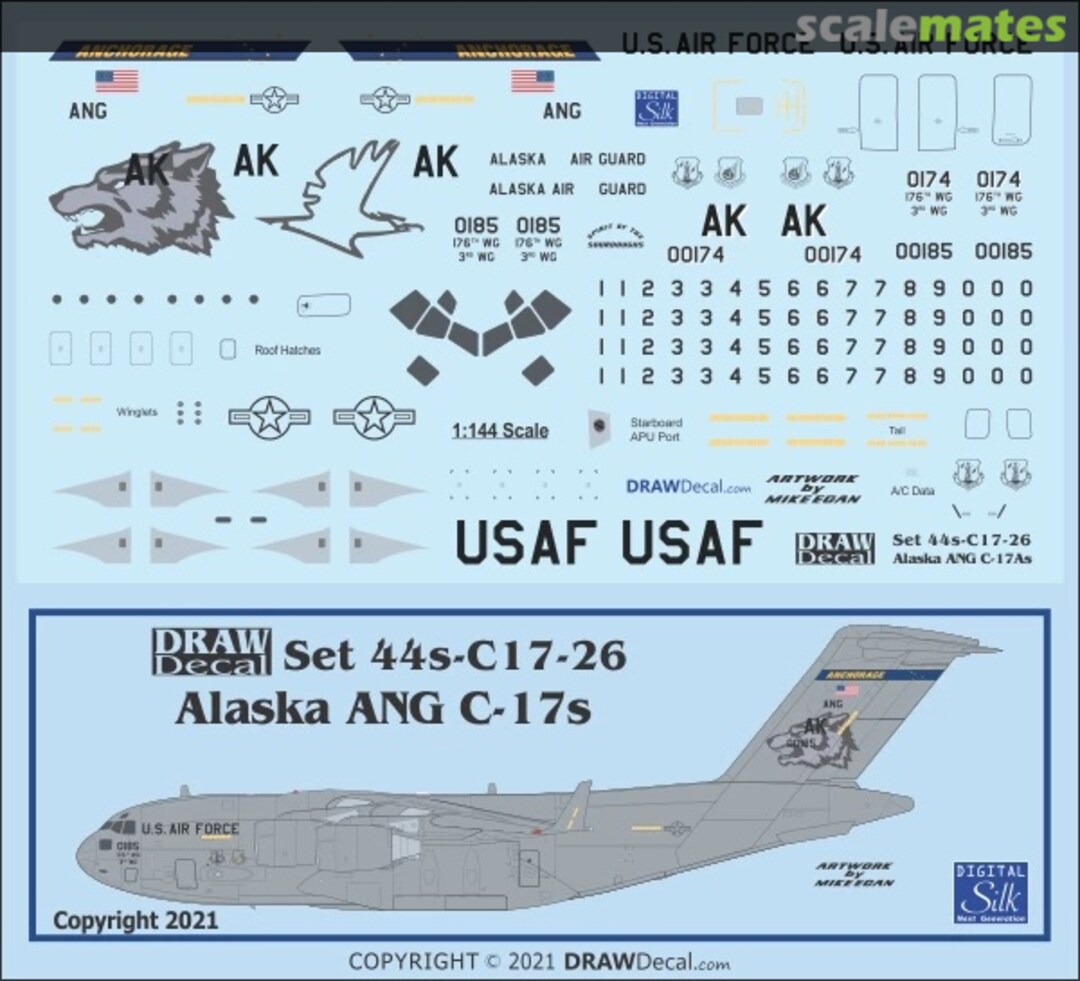 Boxart Alaska ANG C-17s 44-C17-26 Draw Decal Boxart Alaska ANG C-17s 44-C17-26 Draw Decal