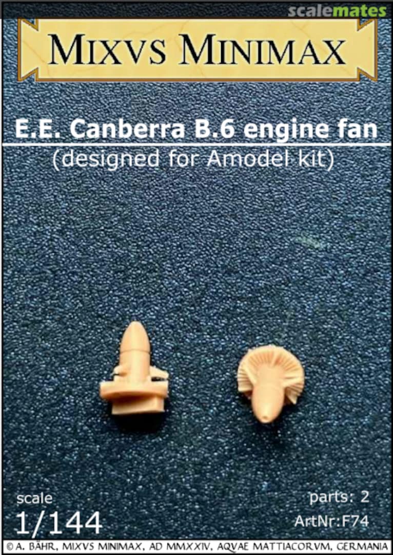 Boxart E.E. Canberra B.6 engine fan Mixvs Minimax Boxart E.E. Canberra B.6 engine fan Mixvs Minimax