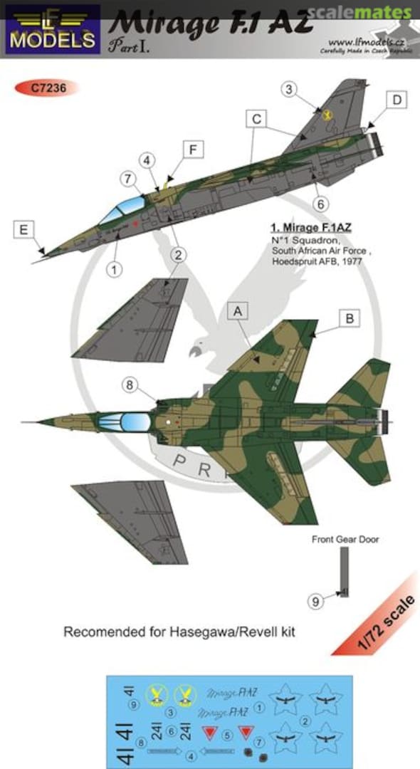 Boxart Mirage F.1AZ S.Africa Part I C7236 LF Models Boxart Mirage F.1AZ S.Africa Part I C7236 LF Models