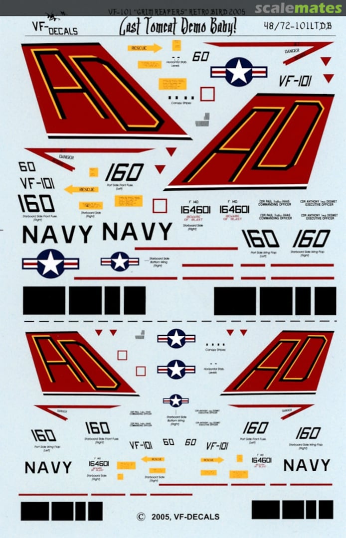 Boxart VF-101 "Grim Reapers" Retro Bird 2005 48-101 VF Decals Boxart VF-101 "Grim Reapers" Retro Bird 2005 48-101 VF Decals