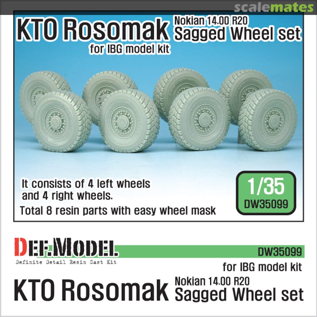 Boxart KTO Rosomak Nokian Sagged Wheel set DW35099 Def.Model Boxart KTO Rosomak Nokian Sagged Wheel set DW35099 Def.Model