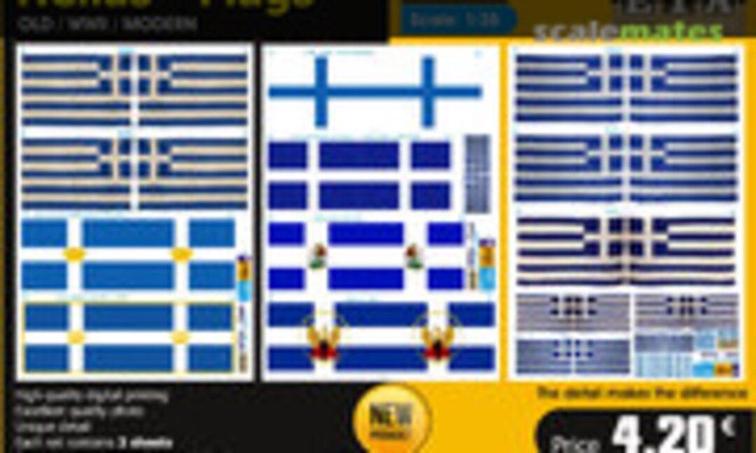 1:35 HELLAS ( Greece ) - Flags (ETA Diorama Accessories 357) 357