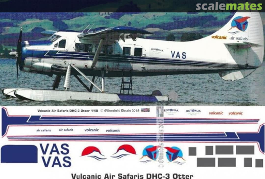 Boxart DHC-3 Otter - Volcanic Air Safaris OMD0270A Oldmodels Decals Boxart DHC-3 Otter - Volcanic Air Safaris OMD0270A Oldmodels Decals