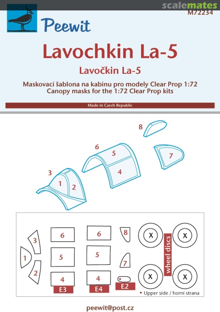 Boxart Canopy Mask: Lavochkin La-5 M72234 Peewit Boxart Canopy Mask: Lavochkin La-5 M72234 Peewit