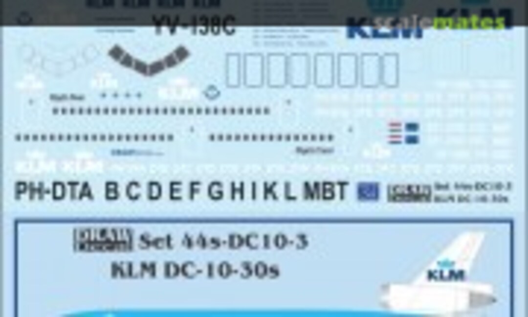 1:144 KLM DC-10-30s (Draw Decal 44-DC10-3) 44-DC10-3