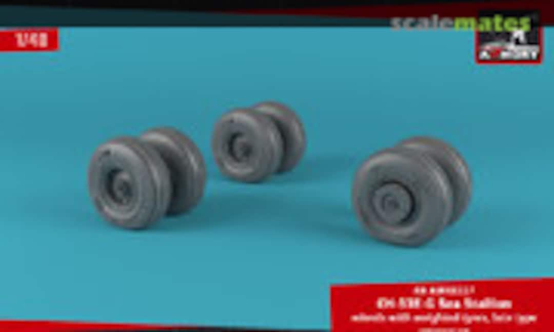 1:48 CH-53 Sea Stallion wheels w/ weighted tires, late (Armory AR AW48337) AR AW48337
