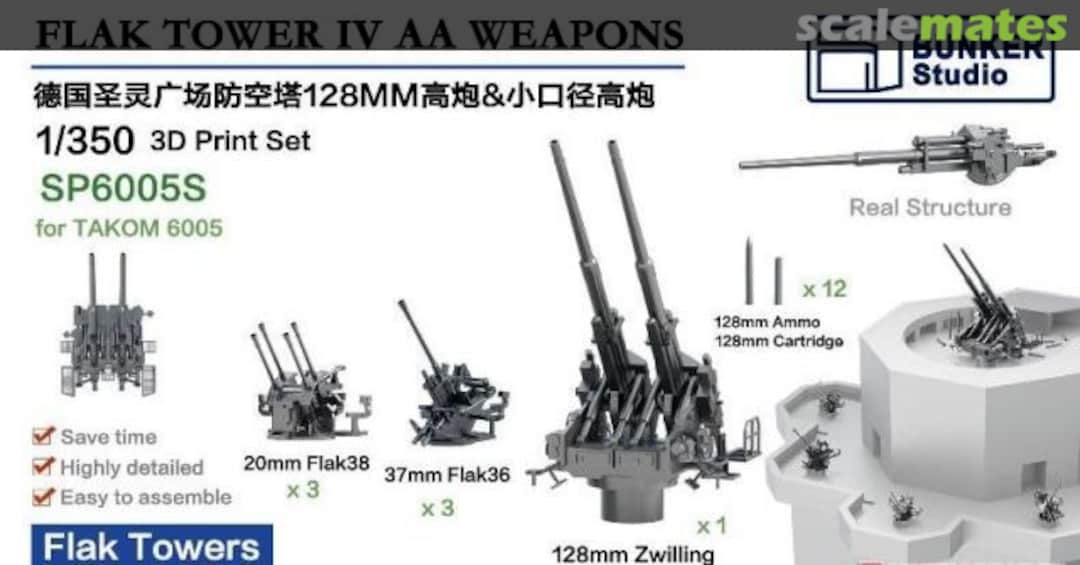 Boxart Flak Tower IV AA Weapons SP6005S Bunker Studio Boxart Flak Tower IV AA Weapons SP6005S Bunker Studio