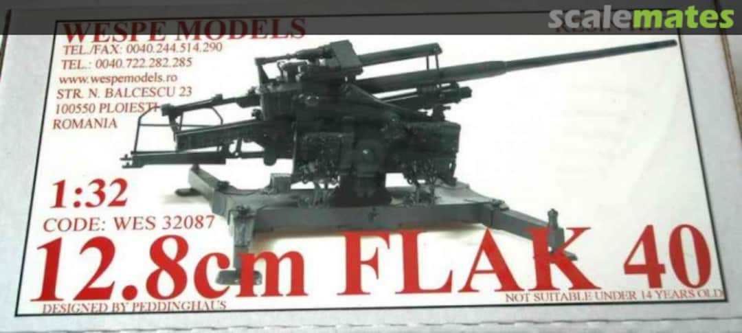 Boxart 12.8cm Flak 40 WES 32087 Wespe Models Boxart 12.8cm Flak 40 WES 32087 Wespe Models