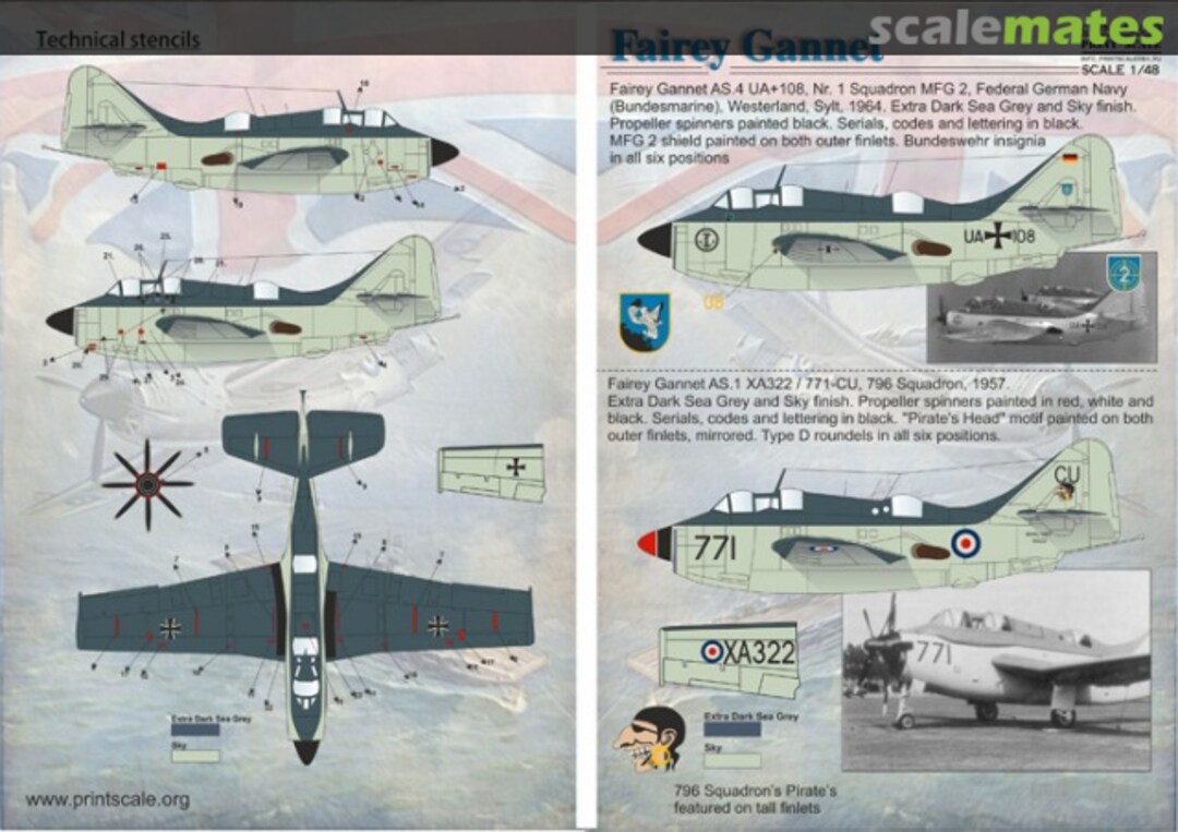 Boxart Fairey Gannet 48-069 Print Scale Boxart Fairey Gannet 48-069 Print Scale