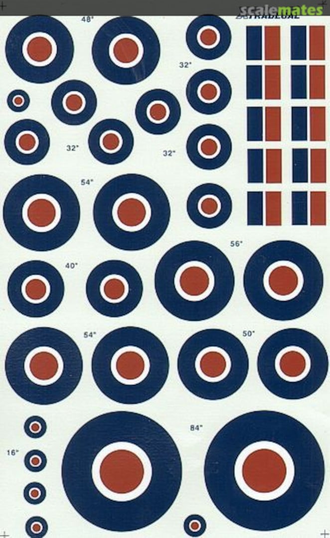 Boxart RAF Roundels C Type Sizes 16', 32', 40', 50&q uot;, 54', 56 X48-029 Xtradecal Boxart RAF Roundels C Type Sizes 16', 32', 40', 50&q uot;, 54', 56 X48-029 Xtradecal