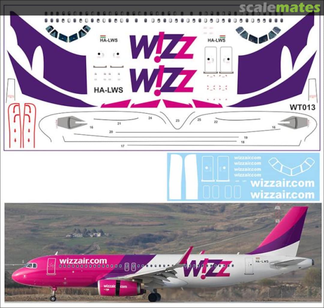 Boxart A320 WizzAir WT013 Pas Decals Boxart A320 WizzAir WT013 Pas Decals