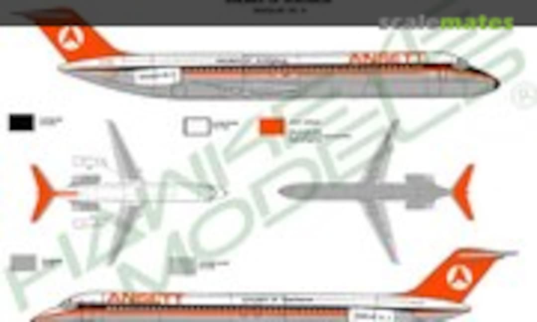 1:144 Ansett, Douglas DC-9, 1970s Red Tail Livery (Hawkeye Models CDS-012) CDS-012