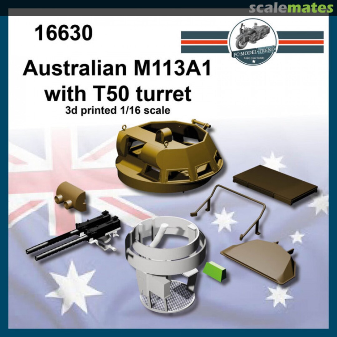 Boxart Australian M113A1 with T50 turret 16630 FC Model Trend Boxart Australian M113A1 with T50 turret 16630 FC Model Trend