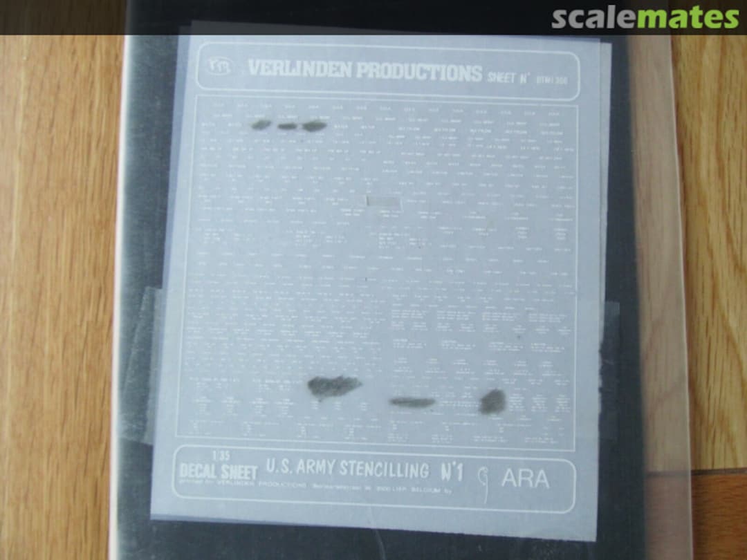 Boxart U.S. Army Stencilling No. 1 DTMI 306 Verlinden Productions Boxart U.S. Army Stencilling No. 1 DTMI 306 Verlinden Productions