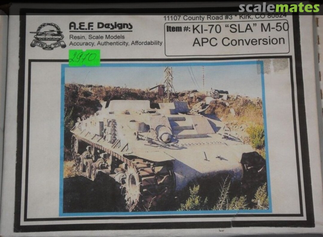 Boxart "SLA" M-50 APC Conversion KI-70 A.E.F. Designs Boxart "SLA" M-50 APC Conversion KI-70 A.E.F. Designs