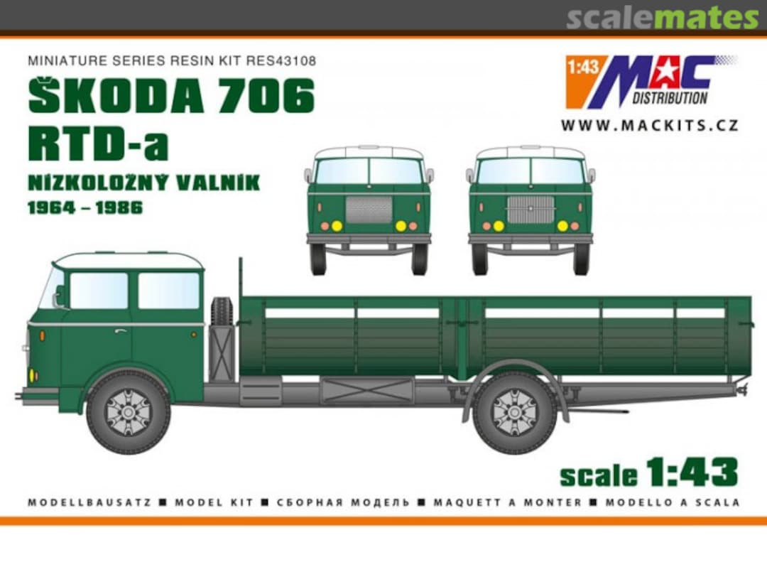 Boxart Škoda 706 RTD-a Nizkolozny Valnik 1964-1986 RES43108 MAC Distribution Boxart Škoda 706 RTD-a Nizkolozny Valnik 1964-1986 RES43108 MAC Distribution