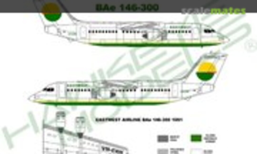 1:144 Eastwest - BAe 146-300, late 1980's livery (Hawkeye Models CDS-007) CDS-007