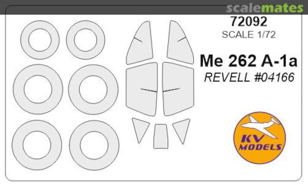 Boxart Masks Me-262A + masks for the wheels 72092 KV Models Boxart Masks Me-262A + masks for the wheels 72092 KV Models