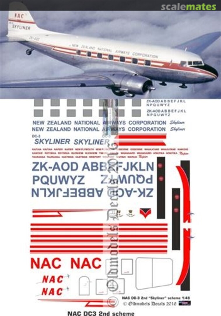 Boxart NAC 2nd DC-3 OMD0449B Oldmodels Decals Boxart NAC 2nd DC-3 OMD0449B Oldmodels Decals
