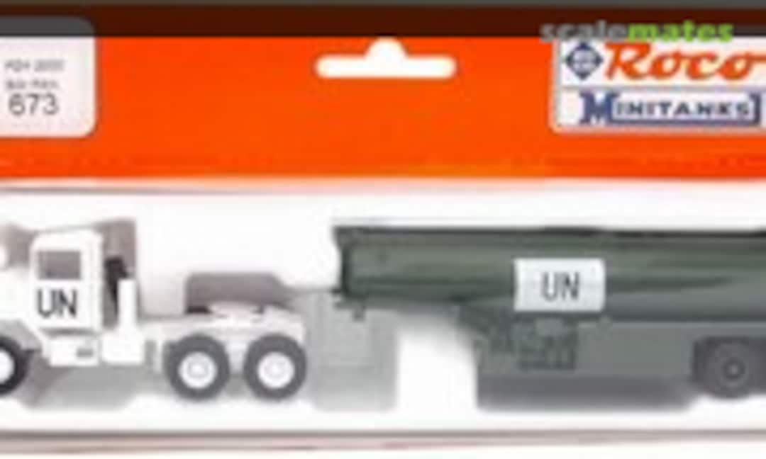 1:87 M931 5t Tractor + M961A1 Tank Semi-trailer &quot;UN&quot; (Roco Minitanks 673)