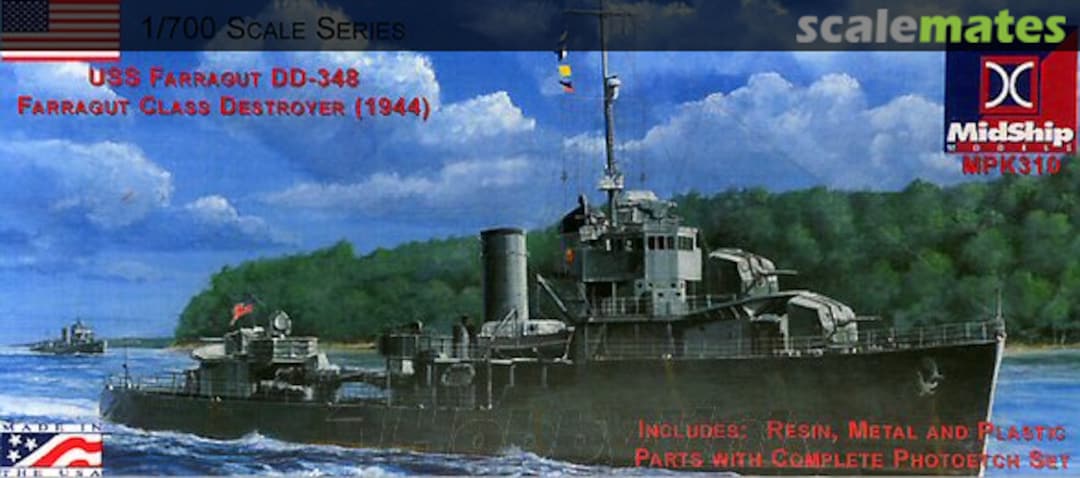 Boxart USS Farragut DD-348 MPK310 MidShip Models Boxart USS Farragut DD-348 MPK310 MidShip Models