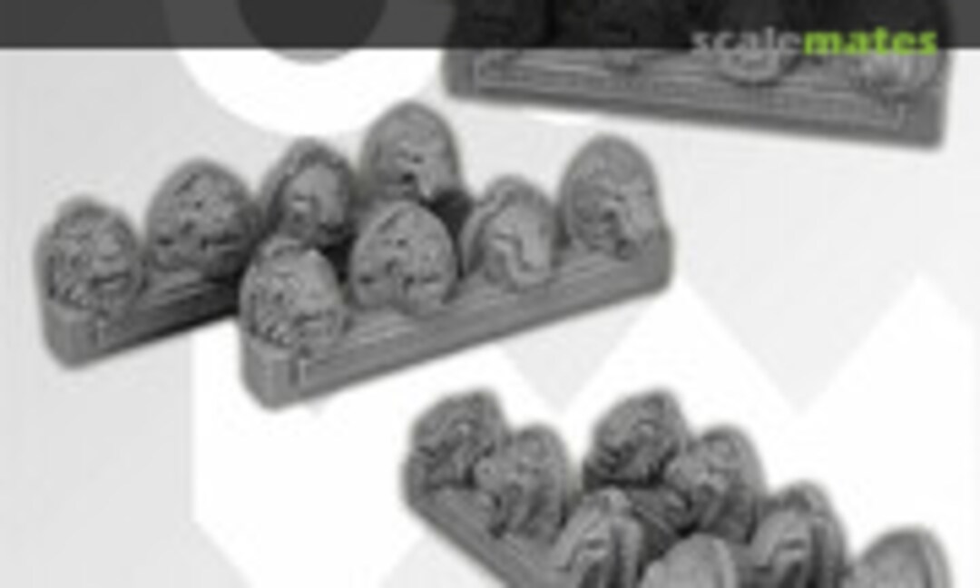 No Lion Shoulder Pads (8 pcs) (Scibor Monsterous Miniatures CPSH0004) CPSH0004