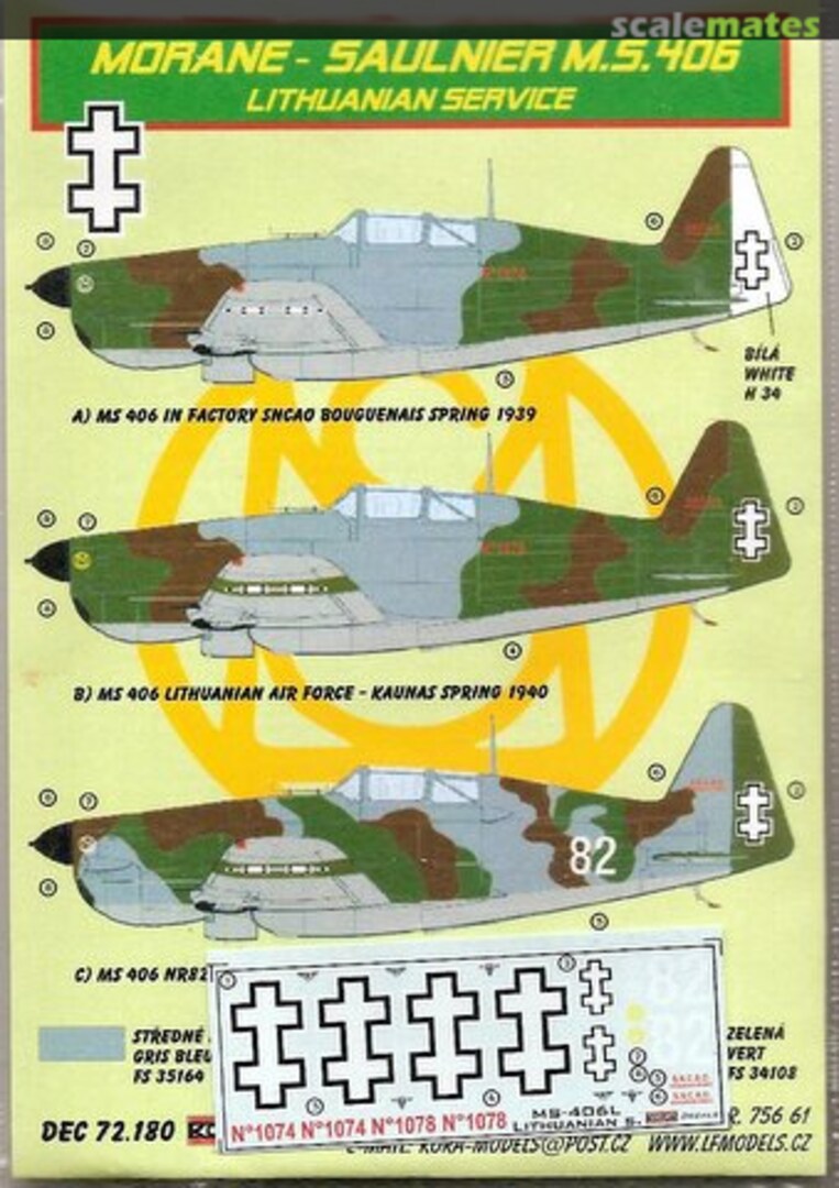 Boxart Morane-Saulnier M.S. 406L DEC72180 Kora Models Boxart Morane-Saulnier M.S. 406L DEC72180 Kora Models