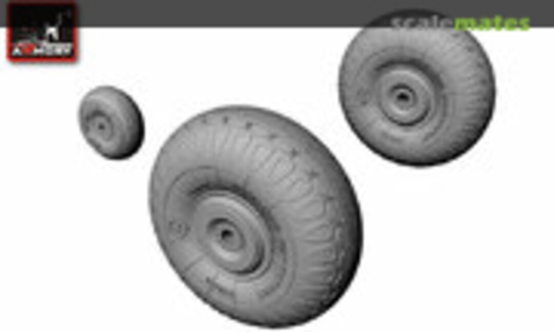 1:144 Lisunov Li-2 Wheels Resin Set (Armory AW14001) AW14001